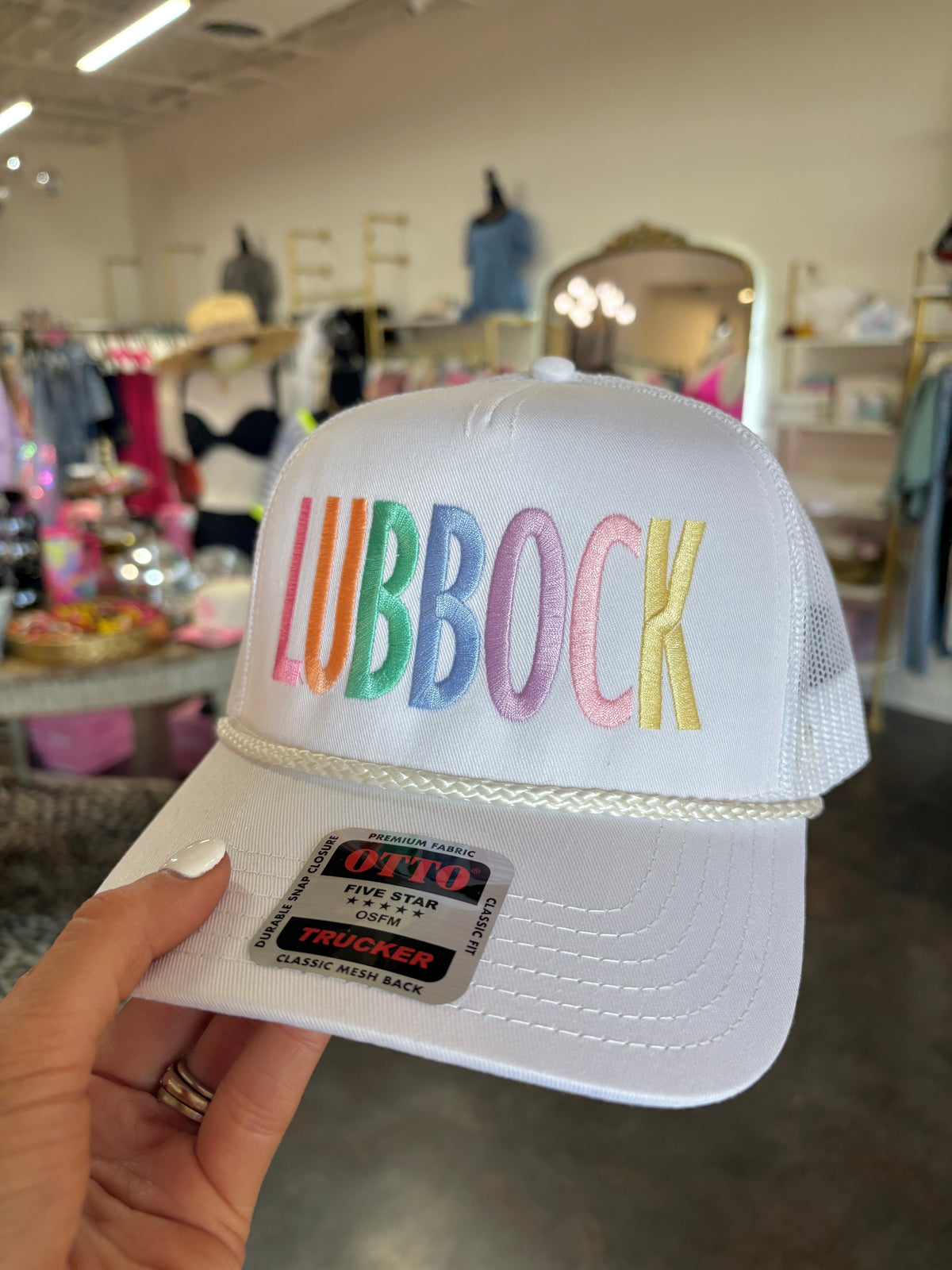 LUBBOCK snapback trucker hat
