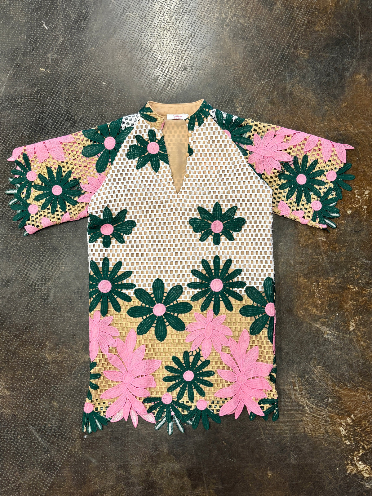 lulu short sleeve mini caftan | FINAL SALE