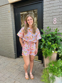 gianna floral collared shirt |FINAL SALE