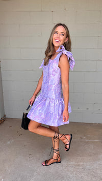 emmy brocade jacquard drop-waist mini dress | FINAL SALE
