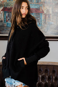 oversized fluffy teddy hoodie | FINAL SALE