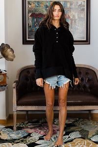 oversized fluffy teddy hoodie | FINAL SALE