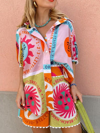 amalfi is calling vibrant short set || FINAL SALE