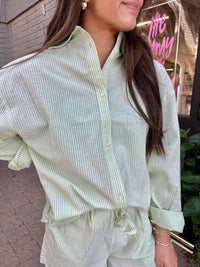 light it up oversized cotton collared button-up | FINAL SALE