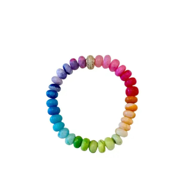 rainbow candy beaded bracelet