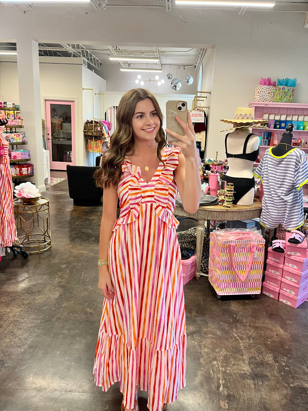 ava striped midi dress | FINAL SALE