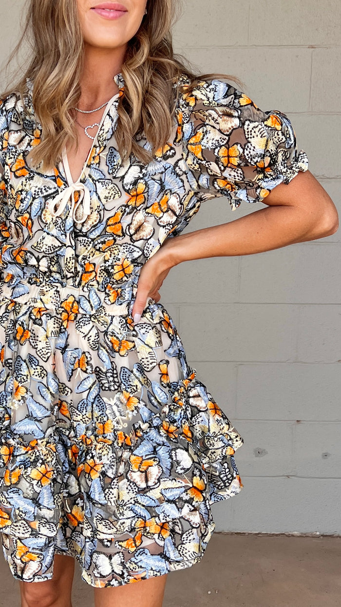 clementine elastic waist mini dress | meadow | FINAL SALE