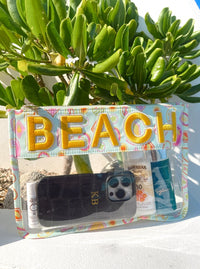 beach clear pouch || FINAL SALE