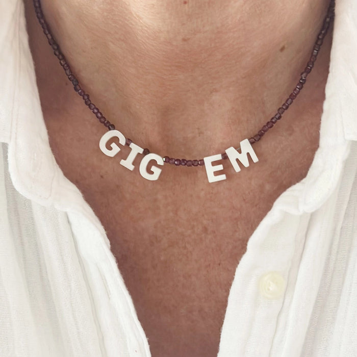 beaded gameday spirit necklace