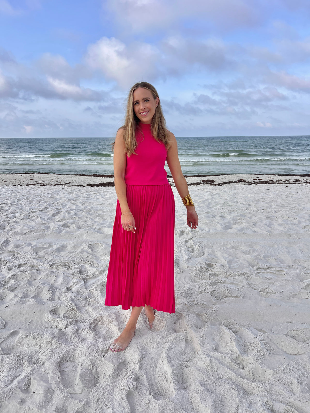 girls just wanna pleated contrast dress | FINAL SALE