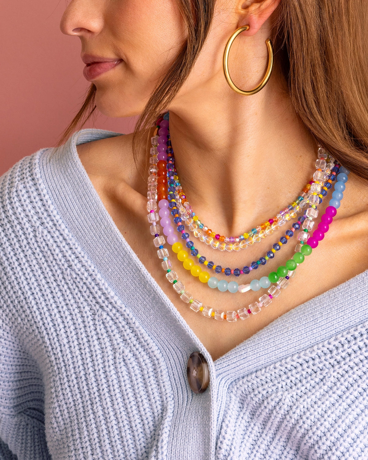 taylor elliott colorful beaded necklaces