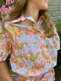 gianna floral collared shirt |FINAL SALE