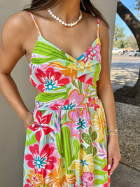 ivy floral cut-out midi dress | FINAL SALE