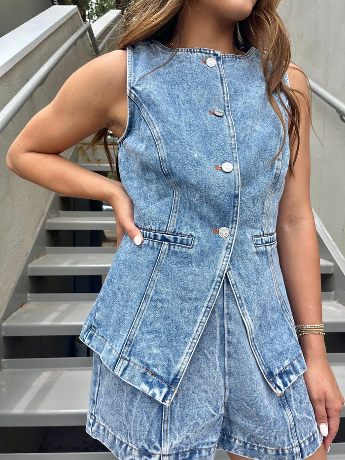 call it quits denim set | FINAL SALE