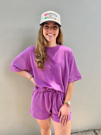 in a minute cropped ribbed set || FINAL SALE