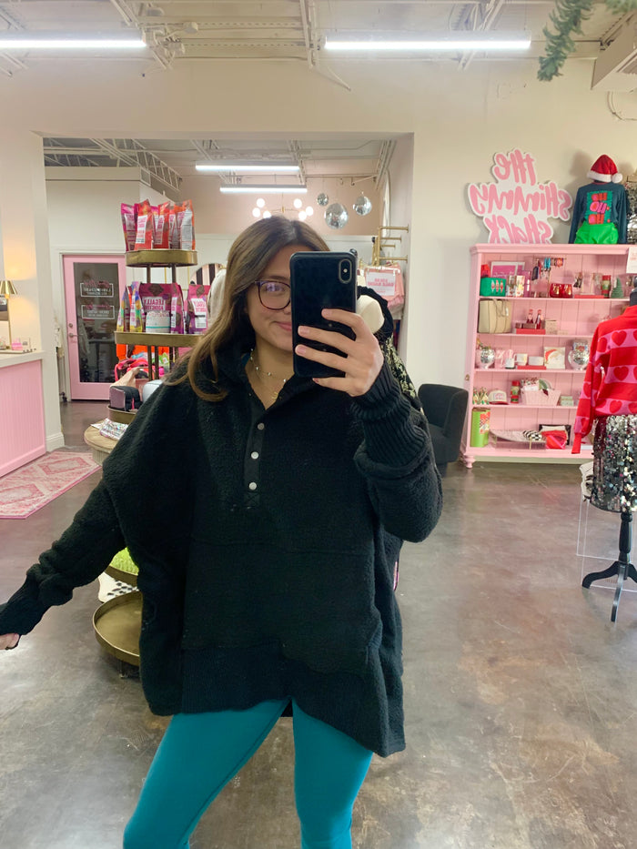 oversized fluffy teddy hoodie | FINAL SALE
