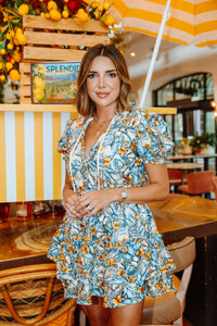 clementine elastic waist mini dress | meadow | FINAL SALE