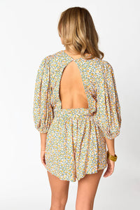 julia short sleeve floral romper | FINAL SALE