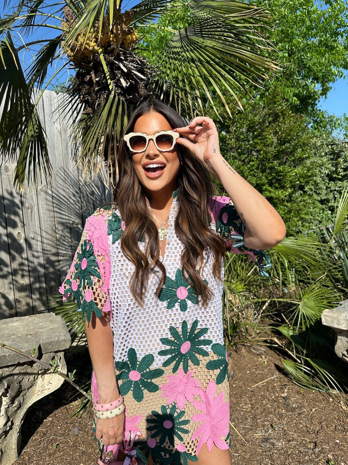 lulu short sleeve mini caftan | FINAL SALE
