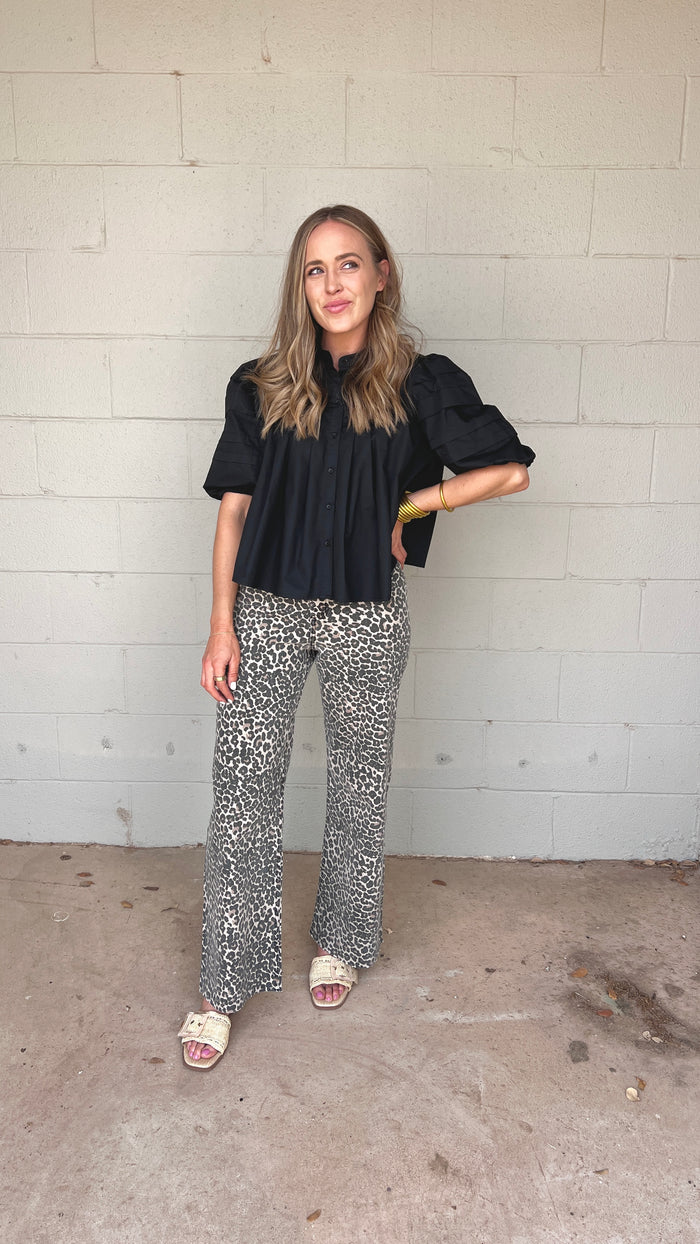 wild about you leopard denim || FINAL SALE