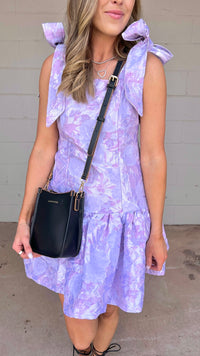 emmy brocade jacquard drop-waist mini dress | FINAL SALE