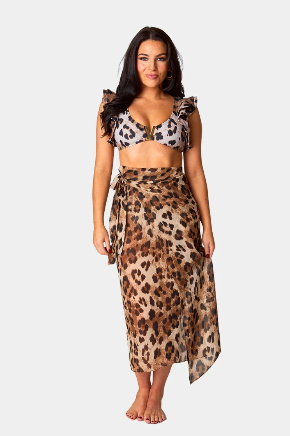 marlow ruffle shoulder bikini top | FINAL SALE