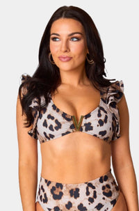 marlow ruffle shoulder bikini top | FINAL SALE