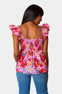 bett ruffle sleeve tank | daisy days | FINAL SALE