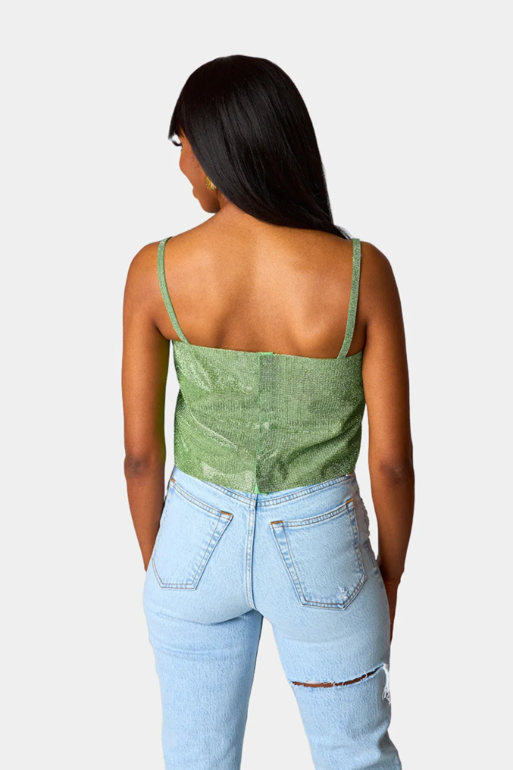 girly girl rhinestone crop top || FINAL SALE