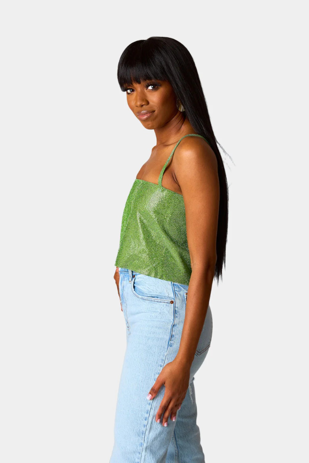 girly girl rhinestone crop top || FINAL SALE