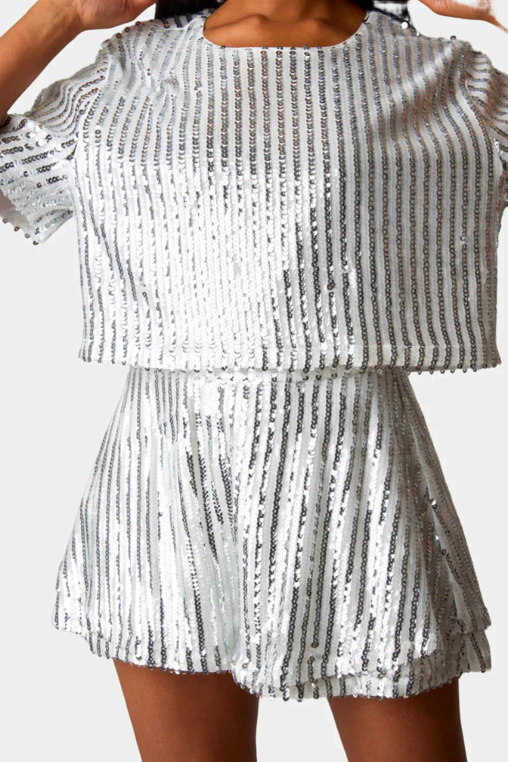 laura sequin set | white |FINAL SALE