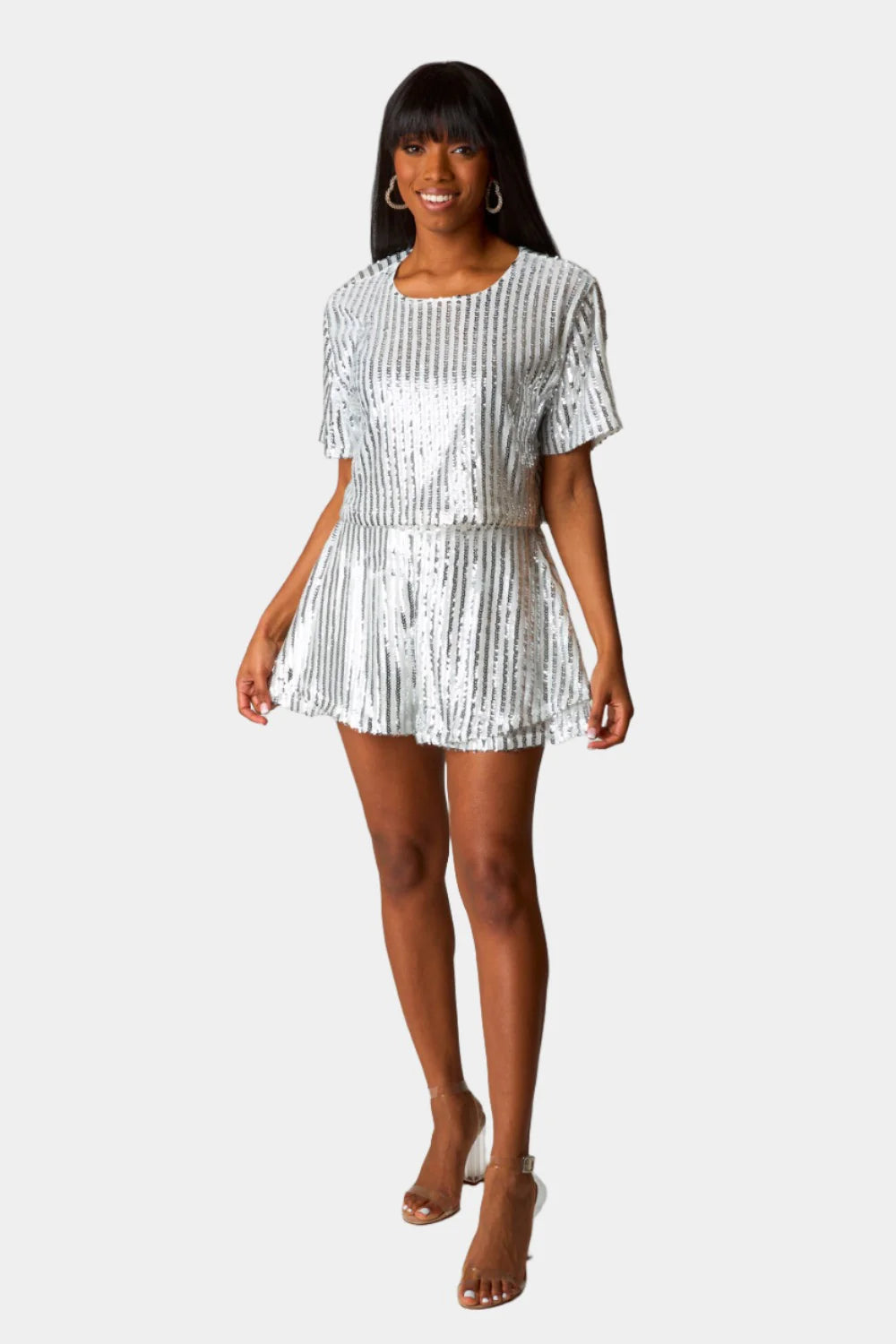 laura sequin set | white |FINAL SALE