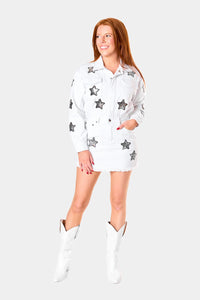 raelynn denim mini dress | white | FINAL SALE