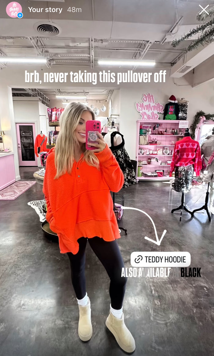 oversized fluffy teddy hoodie | FINAL SALE