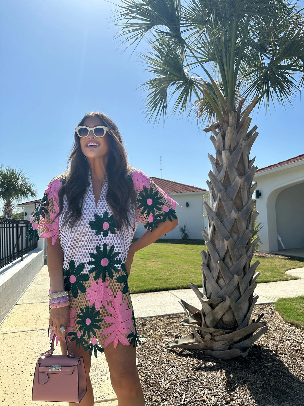lulu short sleeve mini caftan | FINAL SALE