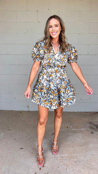clementine elastic waist mini dress | meadow | FINAL SALE