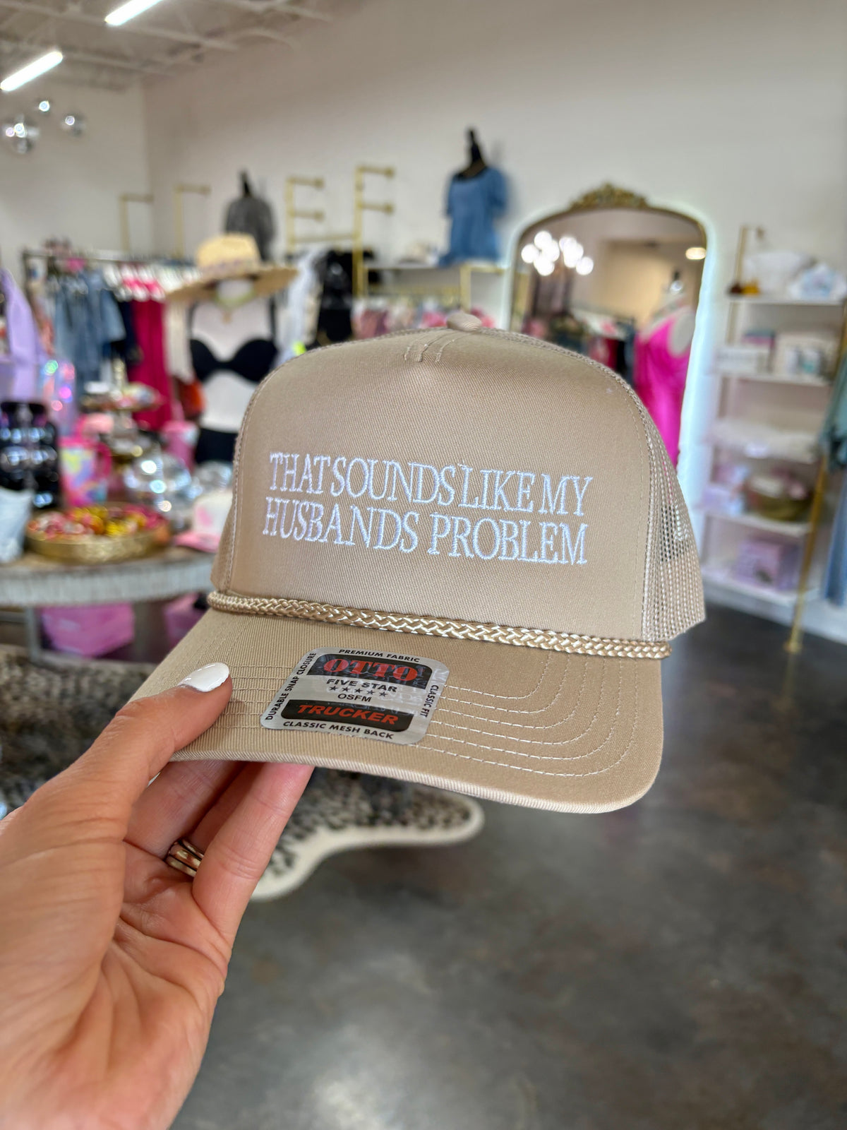 that sounds like my husbands problem snapback trucker hat