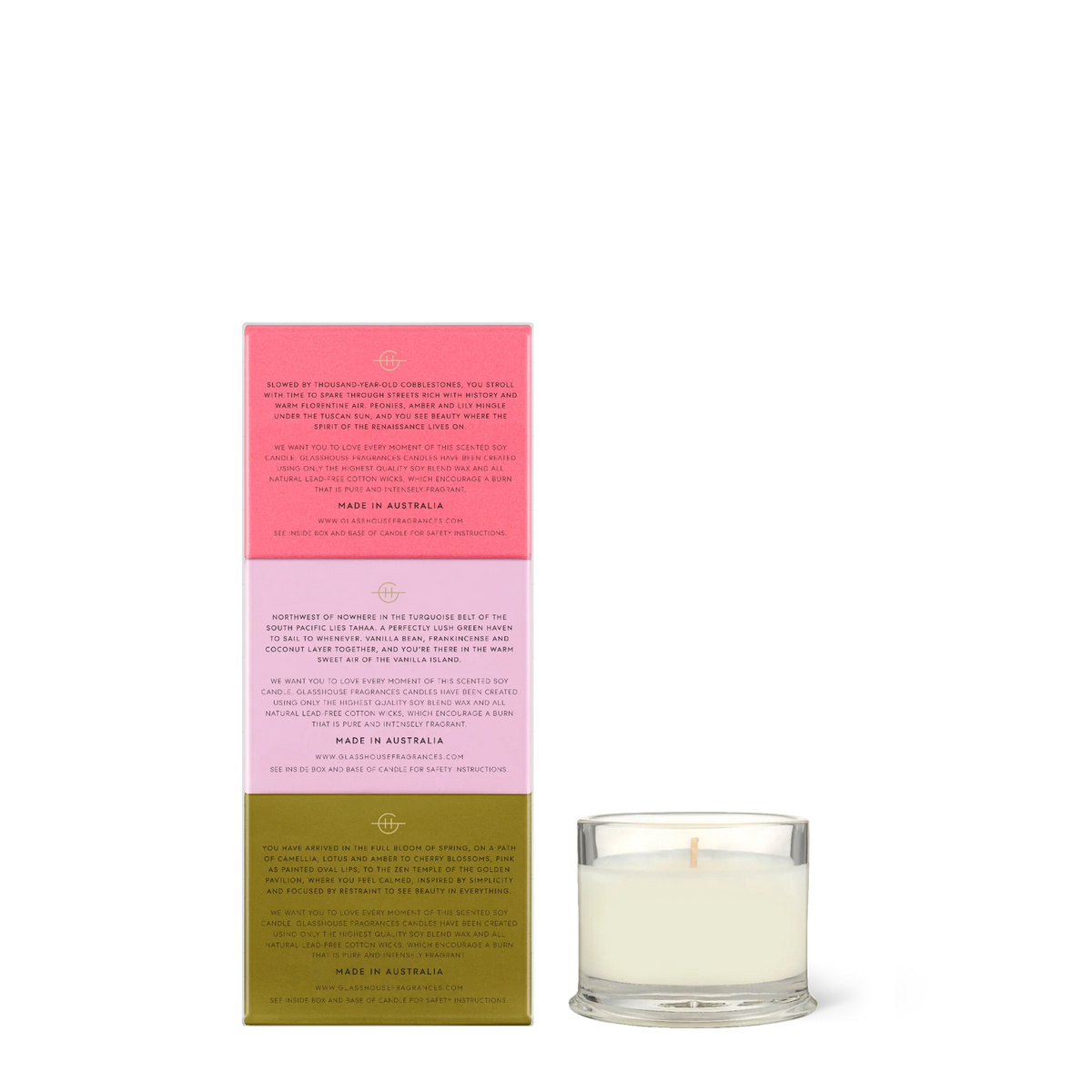 glasshouse | most coveted trio