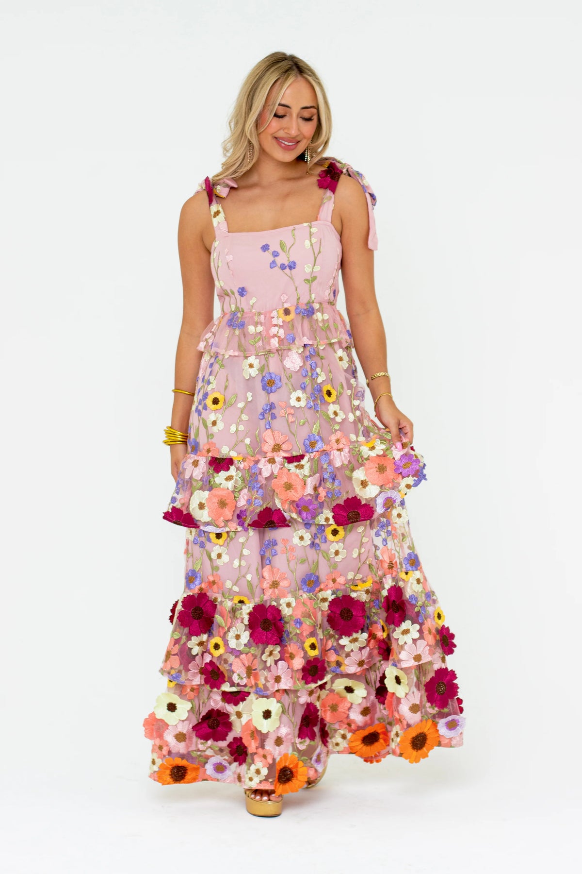 edie tie shoulder maxi dress | vineyard | FINAL SALE