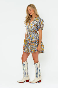 clementine elastic waist mini dress | meadow | FINAL SALE