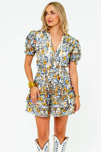 clementine elastic waist mini dress | meadow | FINAL SALE