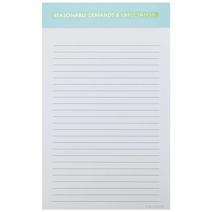 reasonable demands notepad