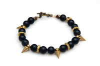 Rachel Nathan | on point matte black agate bracelet || FINAL SALE