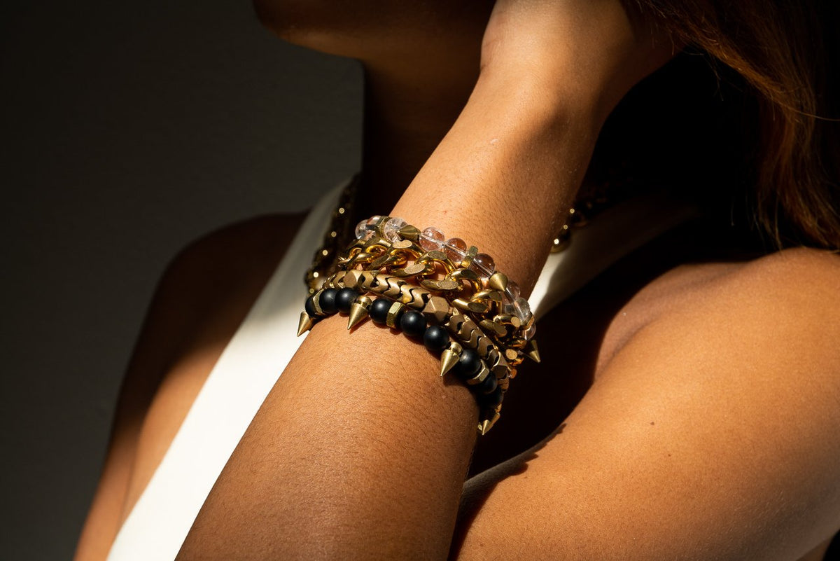 Rachel Nathan | on point matte black agate bracelet || FINAL SALE