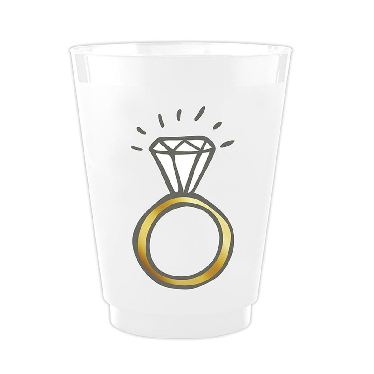 engagement ring frosty cup set