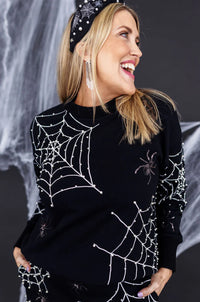 pearl webs spider sweatshirt