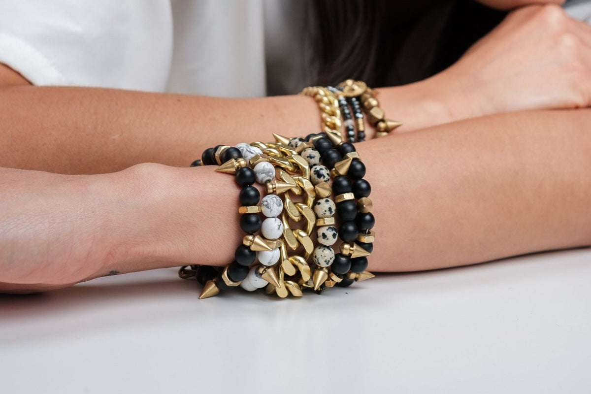 Rachel Nathan | on point matte black agate bracelet || FINAL SALE