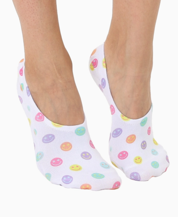 color smiley liner socks