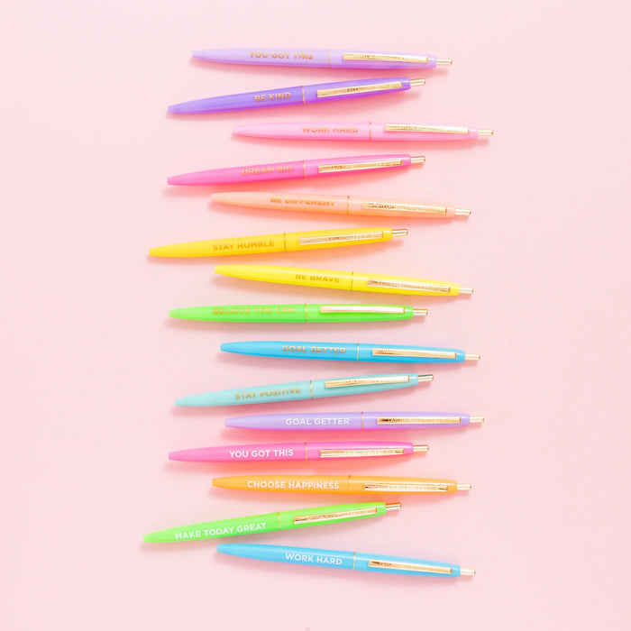 motivational black ink pens