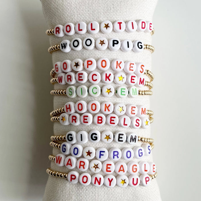 beaded gameday spirit bracelet